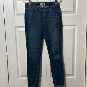 PAIGE Women's Dark Blue Skinny Jeans